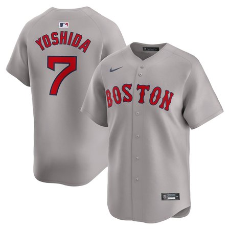 Men's Boston Red Sox #7 Masataka Yoshida Gray Away Limited Player Jersey