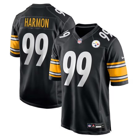 Men's Pittsburgh Steelers #1 Derrick Harmon Nike Black 2025 NFL Draft First Round Pick Game Jersey