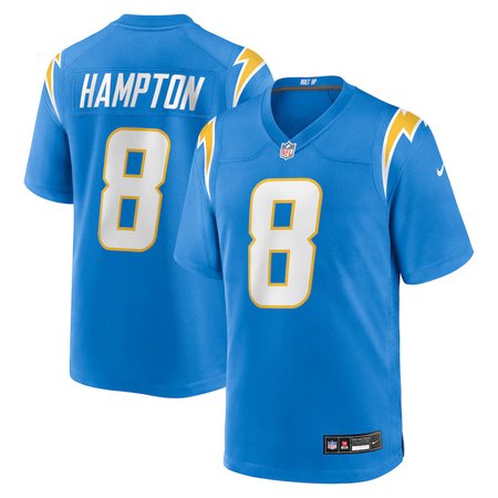 Men's Los Angeles Chargers #1 Omarion Hampton Nike Powder Blue 2025 NFL Draft First Round Pick Game Jersey