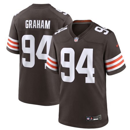 Men's Cleveland Browns #1 Mason Graham Nike Brown 2025 NFL Draft First Round Pick Game Jersey
