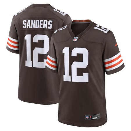 Men's Cleveland Browns #00 Shedeur Sanders Nike Brown 2025 NFL Draft Game Jersey