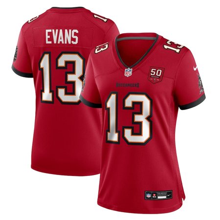 Women's Tampa Bay Buccaneers #13 Mike Evans Nike Red 50th Anniversary Game Jersey