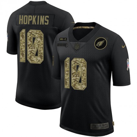 Men's Arizona Cardinals #10 DeAndre Hopkins 2020 Black Camo Salute To Service Stitched Jersey