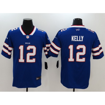Men's Buffalo Bills #12 Jim Kelly Blue Vapor Untouchable Limited Jersey