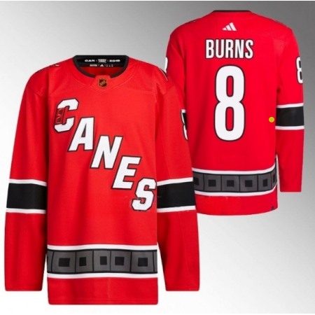 Men's Carolina Hurricanes #8 Brent Burns 2022/23 Reverse Retro Red Stitched Jersey